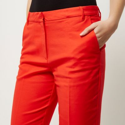 Orange slim trousers